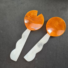 Load image into Gallery viewer, 2 Colors, Hand Poured Resin Salad Serving Set -  Serving Set