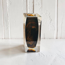 Load image into Gallery viewer, Premium Cast Resin Column Vase – Amber Agate-9.5"H