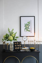 Load image into Gallery viewer, 10x10x1" Black Wooden Tic-Tac-Toe Game Set Gold Iron Pieces