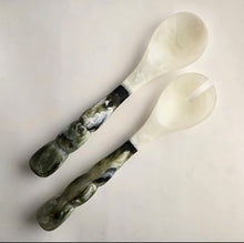Load image into Gallery viewer, Shallow, Hand Poured Resin Serving Bowl &amp; Matching Server