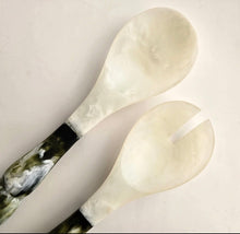 Load image into Gallery viewer, Shallow, Hand Poured Resin Serving Bowl &amp; Matching Server