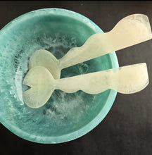 Load image into Gallery viewer, Large Hand Poured Resin Salad Bowl &amp; Servers