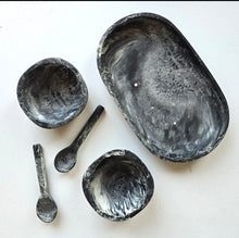 Load image into Gallery viewer, Small Serving Tray with 2 Bowls &amp; Spoons