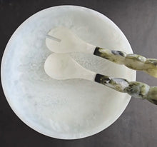 Load image into Gallery viewer, Shallow, Hand Poured Resin Serving Bowl &amp; Matching Server