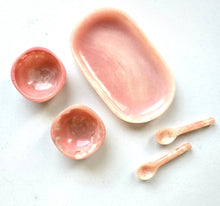 Load image into Gallery viewer, Small Serving Tray with 2 Bowls &amp; Spoons