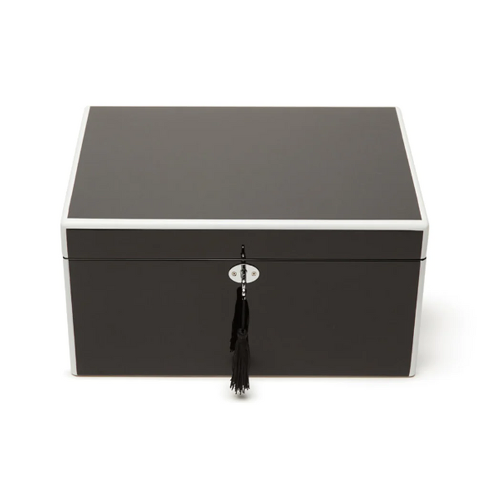 Laurel Jewelry Box - Black/White