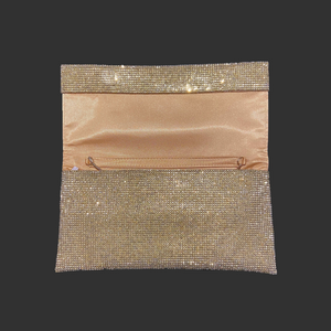 Gold Fold-Over Clutch