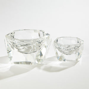 Multi Facet Crystal Bowl - Clear