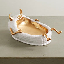Load image into Gallery viewer, Haas Lazy Susan Catchall Tray - White/Gold