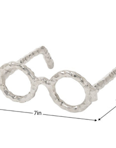Lennon Hammered Aluminum Eyeglasess - Gold & Silver