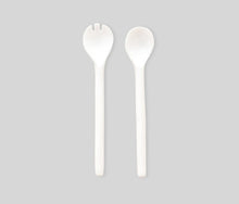Load image into Gallery viewer, Salad Servers - Large - Grey &amp;  White
