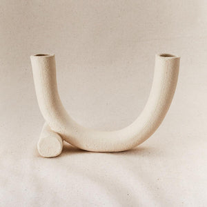 Harmony Candleholder - Raw White