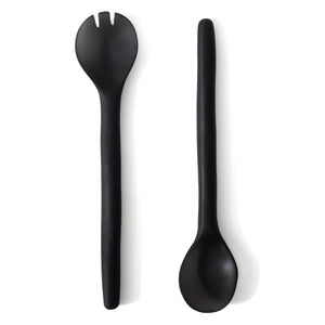 Salad Servers - Large - Grey &  White