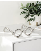 Load image into Gallery viewer, Lennon Hammered Aluminum Eyeglasess - Gold &amp; Silver