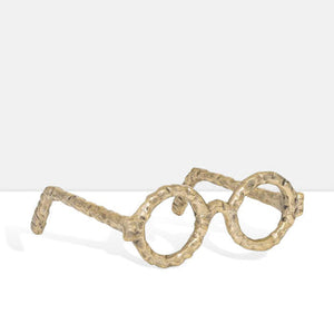 Lennon Hammered Aluminum Eyeglasess - Gold & Silver