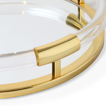 Load image into Gallery viewer, Round Jacques Tray - Brass and Clear