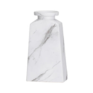 Marble Ceramic Tapered Urn Vase - 13H”