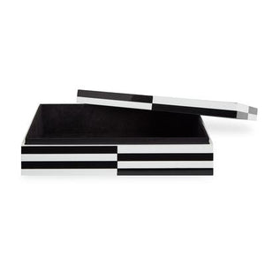 Large Op Art Laquer Box - Black & White