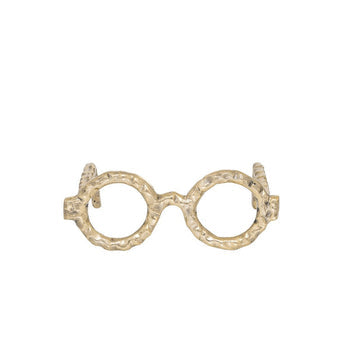 Lennon Hammered Aluminum Eyeglasess - Gold & Silver
