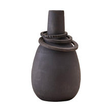 Load image into Gallery viewer, Ali Vase - Raw Black