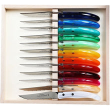 Load image into Gallery viewer, Box of 12 Berlingot Steak Knives- Assorted Handles -