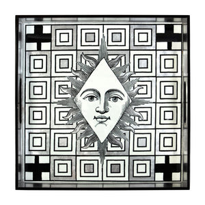 Poker Face Square Lacquer  Tray