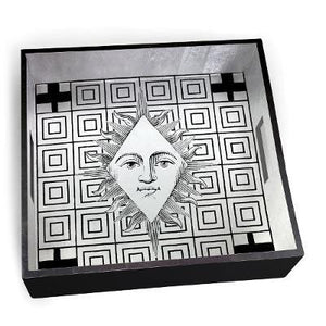 Poker Face Square Lacquer  Tray