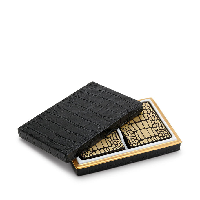 Crocodile Box With Playing Cards ( 2 Decks)