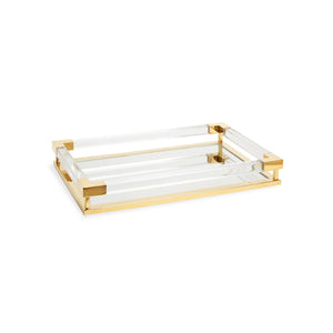 Jacques Small Tray - Acrylic and Brass