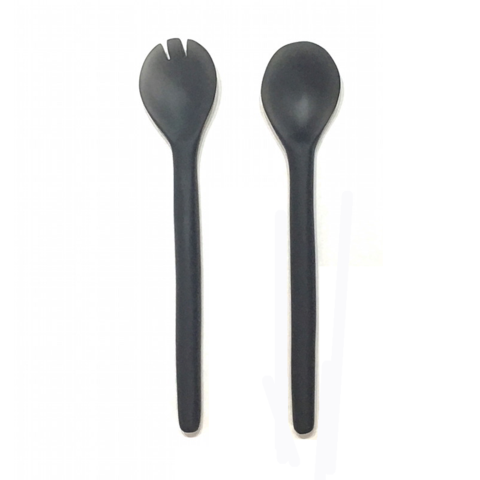 Salad Servers - Large - Grey &  White