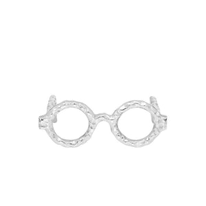 Lennon Hammered Aluminum Eyeglasess - Gold & Silver