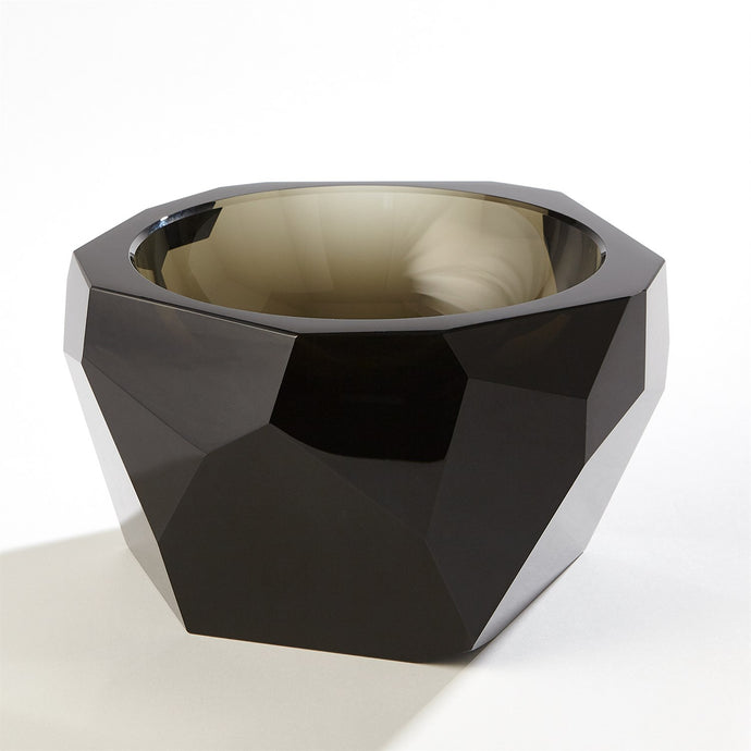 Multi Facet Crystal Bowl - Grey (not in stock takes 3 weeks) pre-order