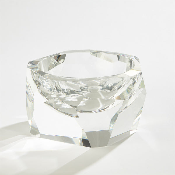 Multi Facet Crystal Bowl - Clear