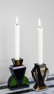 Brooklyn Candleholder Black & Rose