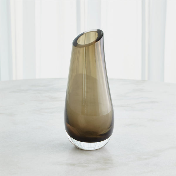 Slant Vase Smoke - Large