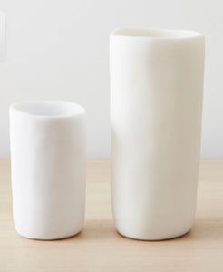Halo Vase - Medium- Black & White
