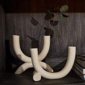 Harmony Candleholder - Raw White