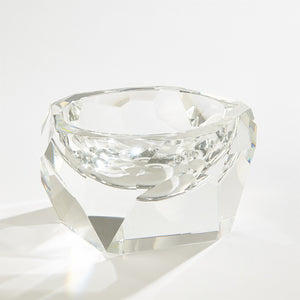 Multi Facet Crystal Bowl - Clear
