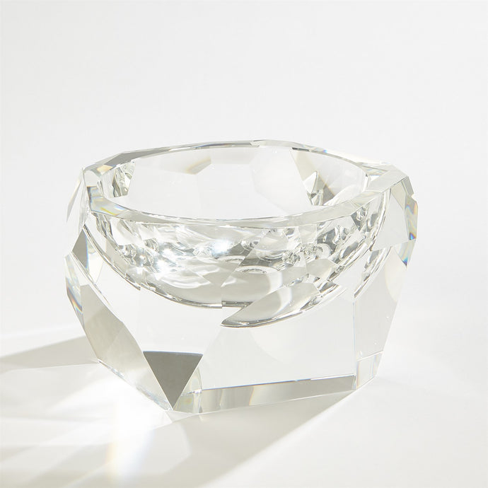 Multi Facet Crystal Bowl - Clear