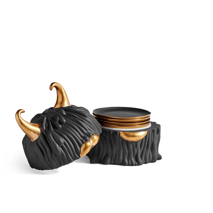 Haas Lynda Monster Box + Plates - Set of 4 - Black/Gold