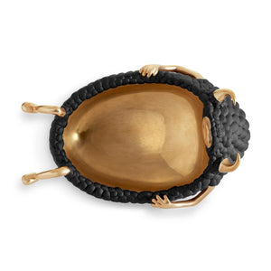 Haas Lazy Susan Catchall Tray - Black/Gold