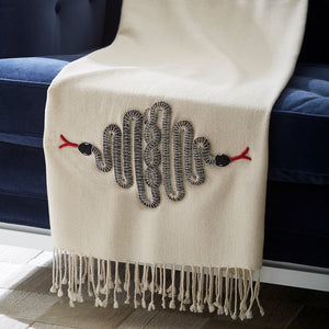 Snake Embellished Throw