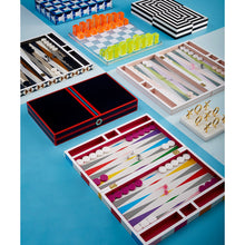 Load image into Gallery viewer, Checkerboard Backgammon Set - Rainbow