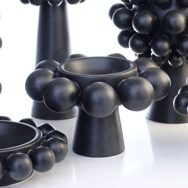 Nimbus Footed Bowl - Onyx Satin