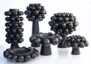 Nimbus Footed Bowl - Onyx Satin