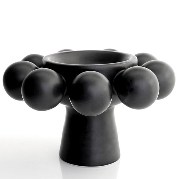 Nimbus Footed Bowl - Onyx Satin
