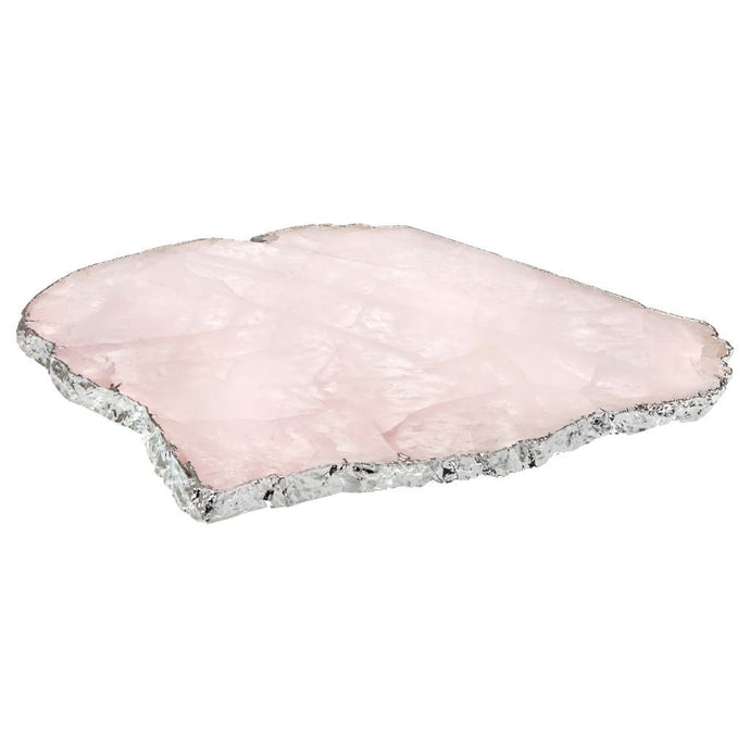 Kiva Platter Large - Rose Quartz / Pure Silver