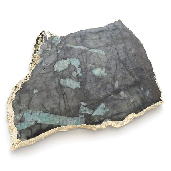 Kiva Platter Large - Pure Emerald / 24k Gold