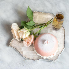 Load image into Gallery viewer, Kiva Platter Large - Rose Quartz / Pure Silver