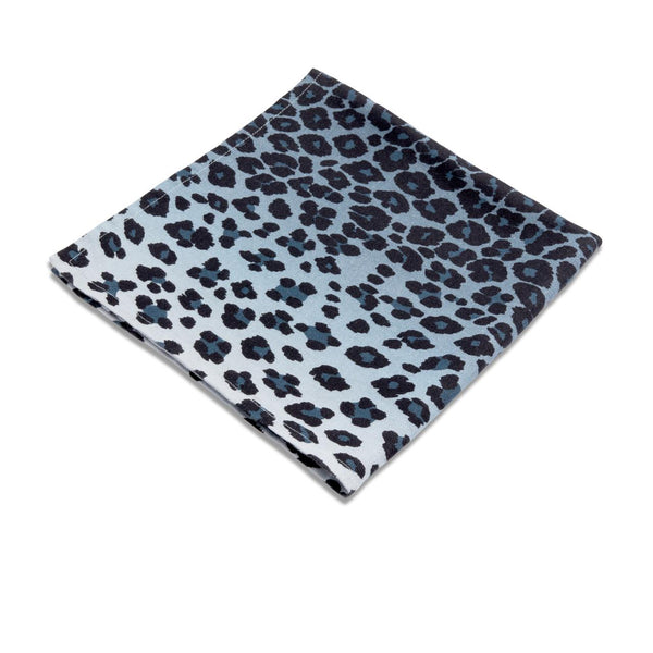 Linen Sateen Napkins - Leopard Blue